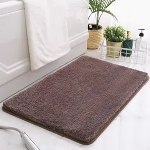 Thick Water Absorbent Soft Bath Rug Non Slip Machine Washable Bathroom Floor Rugs Sets
