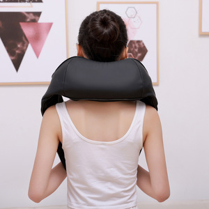 Tolike Shoulder <b>Back</b> Waist Massager Heating Kneading USB Rechargeable Lithium Battery Neck Massage Shawl PJ989 Black - Product Image 4