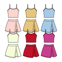 Kledingsets voor meisjes, zomer, effen kleur, yogakledingset, mouwloos, baby meisjes yogakledingsets