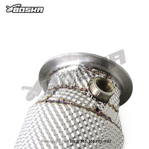 Direct-fit Catted Downpipe for BMW M3/M4 F80/F82 S55 3.0T 2014-2019 Stainless Steel Pipe High Flow with 100/200/300/400 <b>Catalyst</b> - Product Image 5
