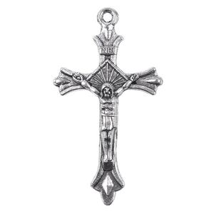 Metal de aleación católica, <span class=keywords><strong>crucifijo</strong></span> de 41x25mm <span class=keywords><strong>para</strong></span> la fabricación de joyas de <span class=keywords><strong>Rosario</strong></span>, colgante de Cruz - Product Image 2