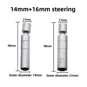 Douille à cliquet manuelle 14 mm 16 mm, rotation à 360 degrés, douille magnétique universelle pour le retrait des bouchons de moteur - Product Image 1