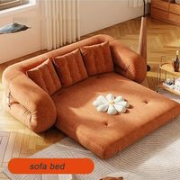 Sofá Cama Plegable en Forma de L con Reposabrazos Convertibles, Multifuncional 4 en 1, Sofá Plegable de Tela para Sala de Estar y Dormitorio