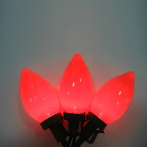 Competitive Factory Direct Wholesale 25 Lights Replaceable Outdoor LED Olive Shape Lights Xmas Decorative Holiday Lights