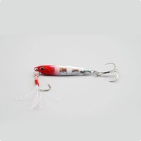 Leurre de jigging avec poids en plomb pour eau douce et eau salée, pour bar rayé, bar noir et poisson mandarin, avec appât.