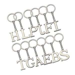Llavero de Moda 2D/3D con las 26 Letras del Alfabeto, Letras Mayúsculas de Aleación de Zinc, Decoración para Colgar en el Bolso, Regalo - Product Image 1