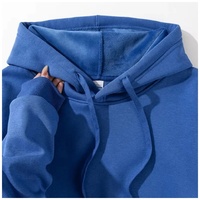 Sweat à capuche épais en molleton uni de 600 g pour homme, coupe ample, en coton et polyester, unisexe, pour l'automne et l'hiver