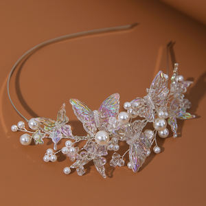 Accessoire Cheveux Fille Tendance : Bandeau Princesse <span class=keywords><strong>Couronne</strong></span> <span class=keywords><strong>de</strong></span> Papillons et Perles pour Enfants - Product Image 4