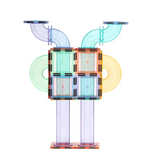 KEBO 108 pezzo di piastrelle magnetiche in plastica per l'apprendimento del marmo funziona con giocattoli da costruzione magnetici certificati ASTM età 2-14 + set regalo per ragazzi e ragazze - Product Image 5