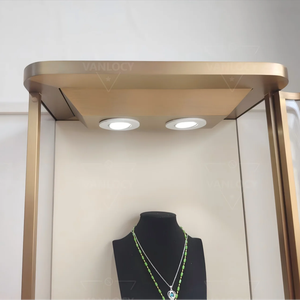 Affichage moderne en métal éclairage LED mur vitrine en verre affichage de bijoux armoire verrouillable arc verre <span class=keywords><strong>niche</strong></span> armoire vitrine de bijoux - Product Image 2