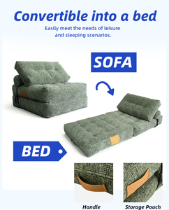 Canapé-lit convertible sans cadre pour appartement, gain de place, en tissu compressible, idéal pour dormir - Product Image 5
