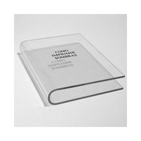 Couverture de livre en acrylique personnalisée Boîte en acrylique pour présentation de brochures de livres Étui de protection pour livre précieux