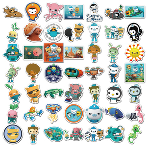 ZY2647S 50 autocollants décoratifs en vinyle sur le thème des Octonauts pour adolescents, ordinateurs portables, skateboards, bagages, guitares, albums de scrapbooking - Product Image 2