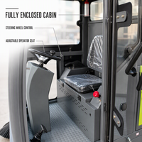 Balayeuse de voirie électrique entièrement fermée XY-C20, largeur de nettoyage 2000 mm, 48V 150Ah, double ventilateur, autonomie 6-8h, pour usine et parking