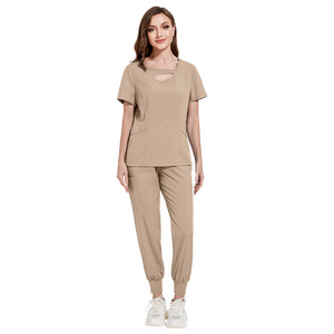2024 Spandex Gommage Uniformes Ensembles Travail Joggers Scrubs Hôpital Infirmière Uniforme Ensembles <span class=keywords><strong>Spa</strong></span> Uniforme Paire - Product Image 3