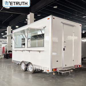 Wetruth Food Truck Commercial Entièrement Équipé, Remorque à Café Mobile, Chariot à <span class=keywords><strong>Hamburgers</strong></span>, Cuisine Mobile Carrée, Remorque Alimentaire - Product Image 2