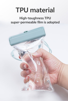 Étui de téléphone étanche JERLON TPU+ABS 30m IPX8, sac étanche à double fermeture éclair, fenêtre transparente, antichoc, écologique pour la natation