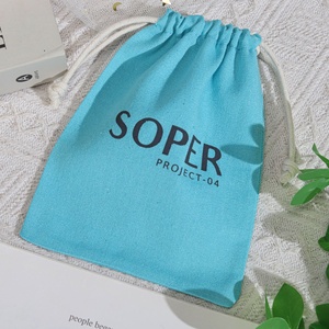 Sac de rangement en toile solide imprimé avec logo personnalisé pour cosmétiques, maquillage, soins de la peau, avec cordon de serrage, pour cadeaux, bougies, parfums, emballage, pochette anti-poussière en coton - Product Image 4