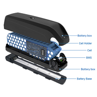 Batterie de vélo électrique Hailong G56 Down Tube 36V-52V 30A BMS XT60 5 broches avec chargeur 14Ah/13Ah compatible avec les moteurs 350W-1000W