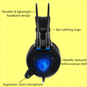 SADES Octopus Plus Vibration 50Mm Haut-Parleur Élastique Suspension Bandeau Court Micro Testé Câble Pc Mac Linux Casque De Jeu - Product Image 5