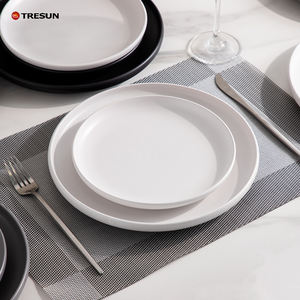 Assiette de service vintage en céramique grise mate de 10,5 pouces pour restaurant, idéale pour les snacks, les steaks et les plats accompagnants du petit-déjeuner. - Product Image 2