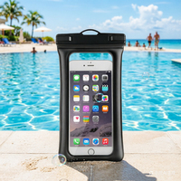 Sac étanche pour téléphone portable, universel, transparent, en PVC, pour la natation, avec cordon