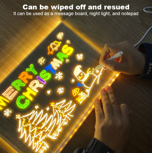 Bán buôn tùy chỉnh ấm trắng DIY Acrylic LED bảng tin xóa được rewritable Lưu ý Hội Đồng Quản trị nhà máy trực tiếp - Product Image 2