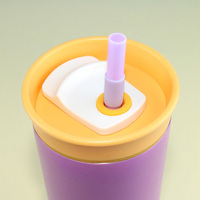 Gobelet isotherme personnalisé de 24 oz en acier inoxydable 304 à double paroi avec couvercle anti-déversement et paille pour les voyages et le sport