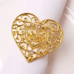 Valentijnsdag Sieraden Liefde Servet Ring Hartvormige Servet Gesp