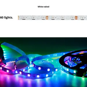 Bande <span class=keywords><strong>LED</strong></span> programmable WS2815 12V <span class=keywords><strong>en</strong></span> forme de S, avec fonction de reprise après coupure, version étroite 8MM, barre lumineuse pleine couleur pour extérieur - Product Image 6