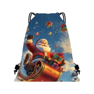 Custom <b>Drawstring</b> Backpacks Gift <b>Bags</b> Custom Printed Stylish Personalized Cute Lightweight Christmas Promotion <b>Drawstring</b> <b>Bag</b> - Product Image 5