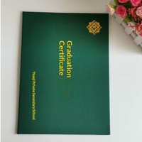 Porte-certificat classique en carton style livre 2027, avec couverture en similicuir lisse, pour diplôme, récompense et rangement de documents