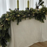 Weihnachtskranz und Grüner Schmuck, Dichte Zedern-Kiefer-Girlande mit Echter Haptik, Rankenblätter, Wandbehang Dekorationen, Ornament für den Weihnachtsbaum