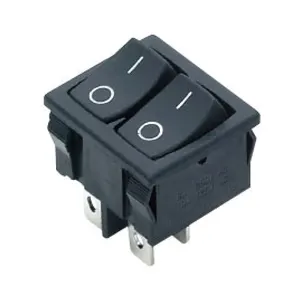 Alta Qualidade Venda Quente Não Iluminado Dual ON-OFF Toggle Botão Retângulo Forma Miniatura Rocker Switch com 4 Pin Terminal