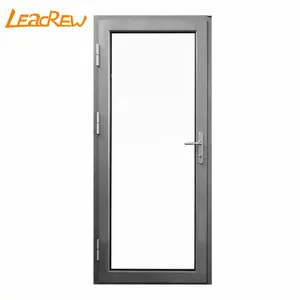 Neue moderne schmiede eiserne Haustür schaukel Einzel aluminium Voll ansicht Glas Pivot Metall Stahl Eingangstüren für Haus Außen tor