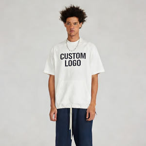 T-shirts pour hommes en coton 100% à manches courtes, coupe ample, design tendance personnalisé, haute qualité, blanc, été, avec logo - Product Image 1