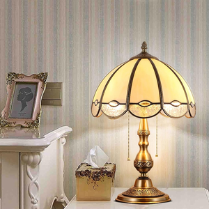 Lámpara de noche de estilo europeo de lujo para sala de estar, dormitorio, lámpara de mesa estilo <span class=keywords><strong>Tiffany</strong></span> - Product Image 1