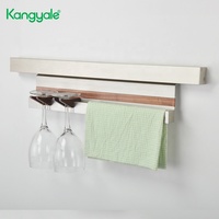 Support mural multifonctionnel Kangyale en aluminium à un niveau pour planches à découper, accessoire de cuisine, porte-épices et porte-papier