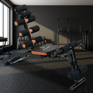 Fitlover 22 1 Multifunctional Fitness Black Adjustable PU Power Rack Custom Logo <b>Foldable</b> <b>Bench</b> Training 125kg Capacity Indoor - Product Image 3