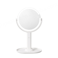 Espejo Cosmético de Doble Cara para Viaje, con Soporte Giratorio de 360 Grados, Logotipo Personalizado y Luces con Función de Aumento