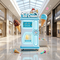 Máquina Expendedora de Helado Suave Comercial de Autoservicio con Pantalla Táctil, Máquina Automática para Hacer Helados para Centros Comerciales, Parques y Lugares Turísticos
