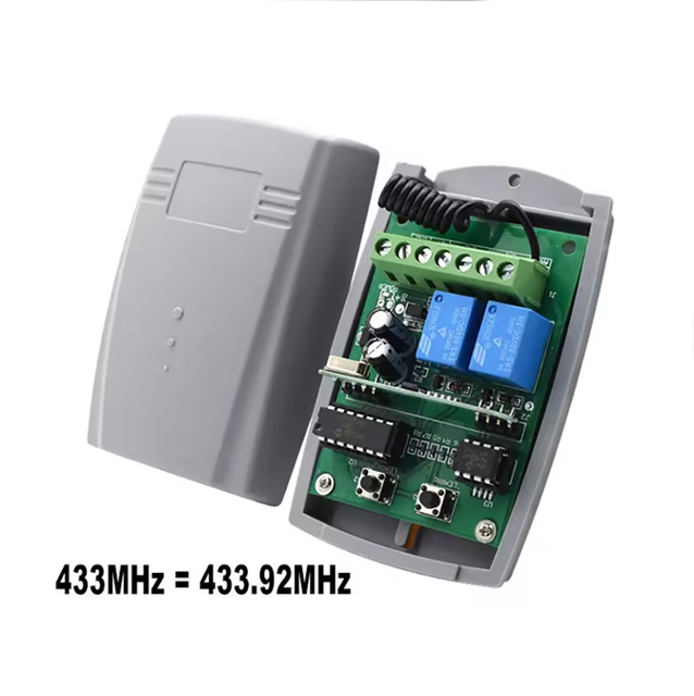 DC7-32V 2CH Universal Garage Door Receiver HCS301 Rolling Code Gate Door Remote Control 433MHz