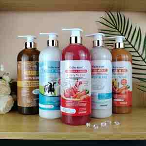 Gel douche liquide à la niacinamide biologique en gros, 1000 ml, parfumé, blanchissant puissant, améliorant la rugosité, lavage corporel - Product Image 1