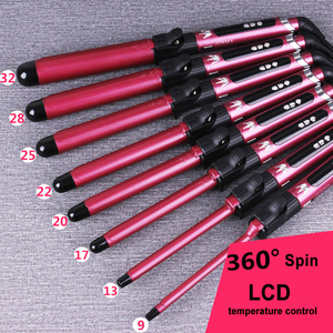 <span class=keywords><strong>Fer</strong></span> <span class=keywords><strong>à</strong></span> friser professionnel en céramique tourmaline 9-32MM, <span class=keywords><strong>fer</strong></span> <span class=keywords><strong>à</strong></span> friser personnalisé <span class=keywords><strong>pour</strong></span> <span class=keywords><strong>cheveux</strong></span> longs et <span class=keywords><strong>courts</strong></span>, affichage de la température LCD - Product Image 5