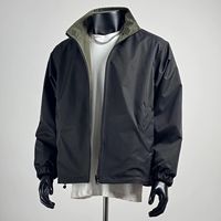 Nouvelle veste cargo décontractée pour homme, style rétro, couleur unie, col montant, polyvalente, avec blocs de couleur