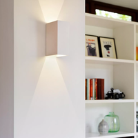 Applique murale LED verticale rectangulaire en aluminium IP65 étanche, noir mat et blanc, pour extérieur, vente en gros en ligne