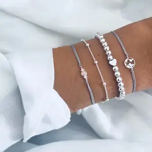 Thời Trang Vàng Vỏ Sò Biển Bracelet Set Đối Với Phụ Nữ Bán Buôn N911017