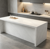 Pierre de quartz veinée Calacatta pour la décoration intérieure de villa