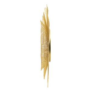 Specchio da Parete OVS 27 Pollici con Design a Fiore <span class=keywords><strong>in</strong></span> Metallo Dorato per Ingresso - Product Image 3