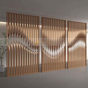 ANN3749 Premium Modern Stainless Steel Coated Durable Multi-Functional <b>Decorative</b> Partition <b>Screen</b> for Office and Hotel Spaces - Product Image 3